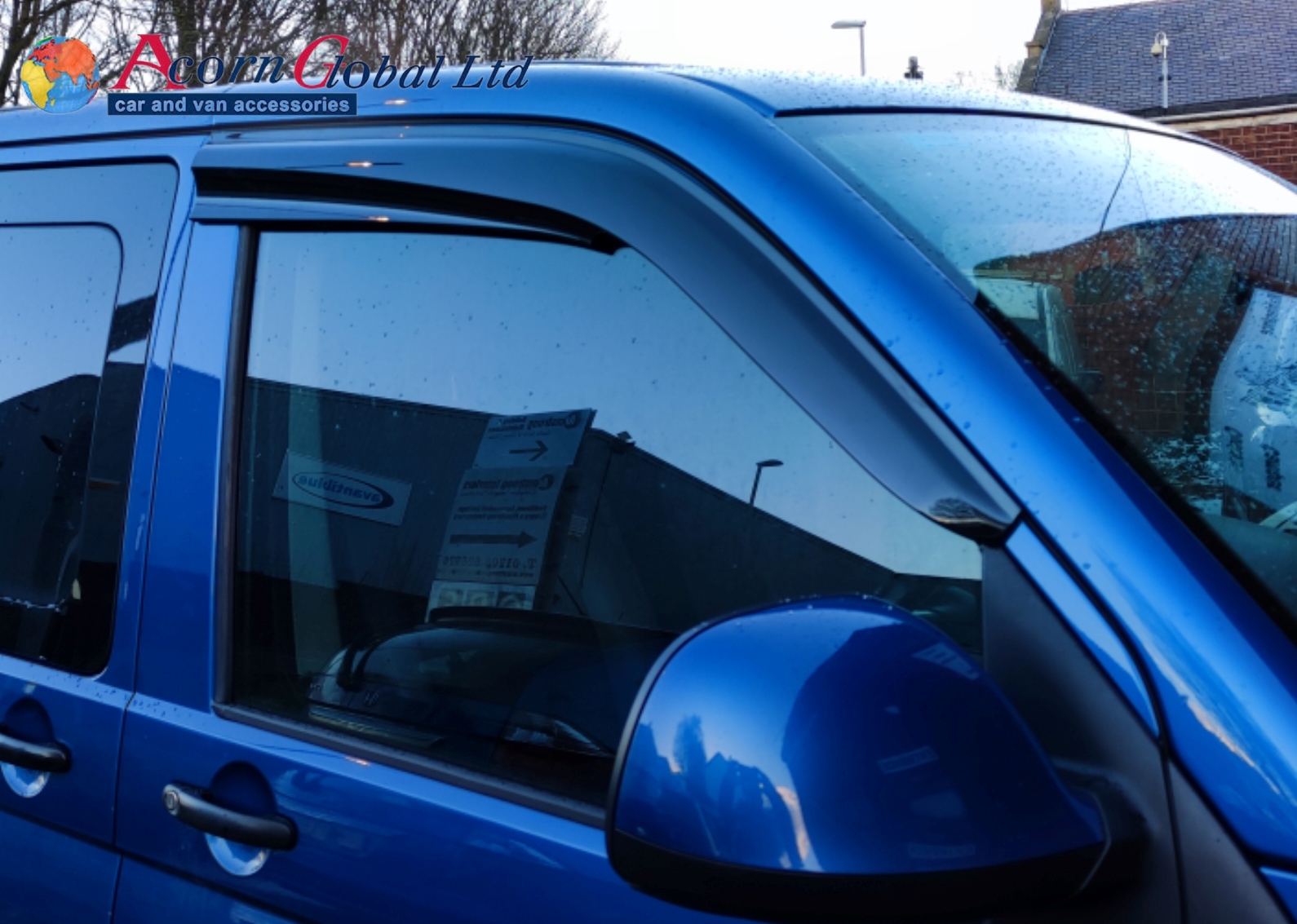 VW TRANSPORTER T5 T6 WIND DEFLECTORS 2003 2017 WIND & RAIN & SMOKE