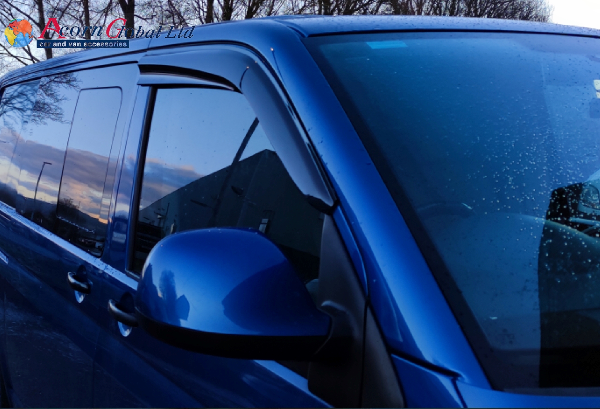 VW T6.1 Transporter In Channel Wind Deflectors Tinted